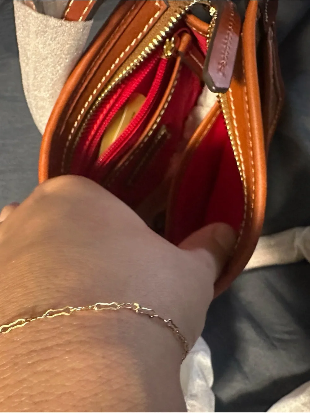 Dooney & Bourke Brown Pebble Leather Crossbody Messenger
